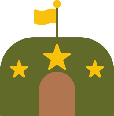 Askeri Temel Düz Simge Tasarımı