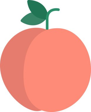 Şeftali Düz Simgesi Tasarımı