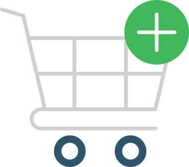 alışveriş sepeti düz simgesi tasarım