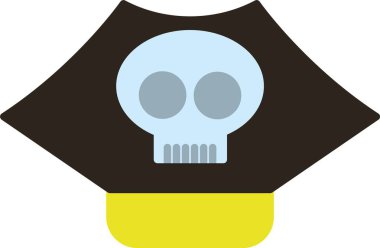 Korsan Şapkası Düz Simge Tasarımı