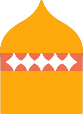 İslami Mimari Düz Simge Tasarımı