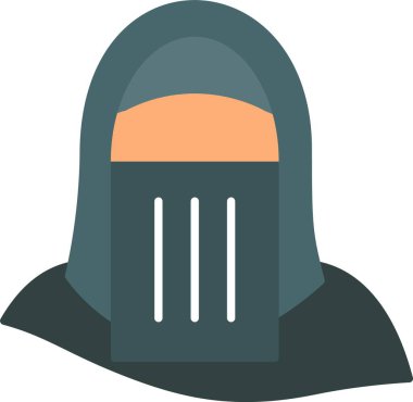 Niqab Düz Simge Tasarımı