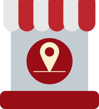 Adres Düz Simge Tasarımı