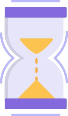 Saat Penceresi Düz Simge Tasarımı