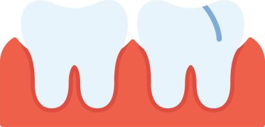 Gingivitis Düz Simge Tasarımı