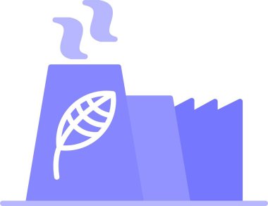 Eko Fabrikası Düz Simge Tasarımı