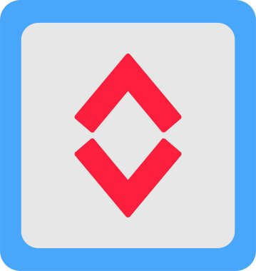 Yukarı Düz Simge Tasarımı