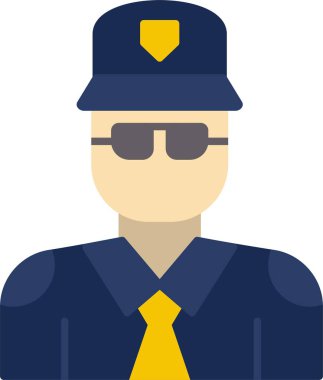 Polis Düz Simge Tasarımı