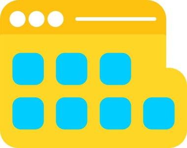 Tarayıcı Düz Simge Tasarımı