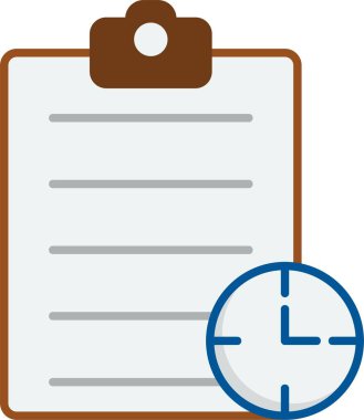 Bekleme Listesi Düz Simgesi Tasarımı