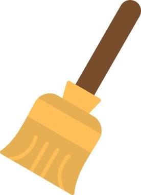 Süpürge Düz Simge Tasarımı