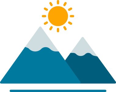 Dağ Düz Simgesi Tasarımı