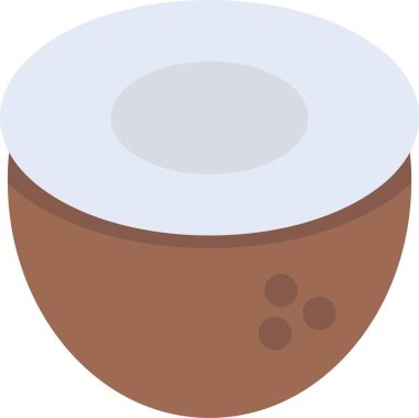 Hindistan cevizi Düz Simge Tasarımı