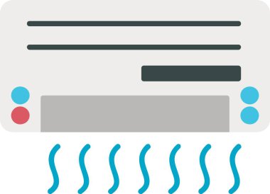 Klima Düz Simge Tasarımı