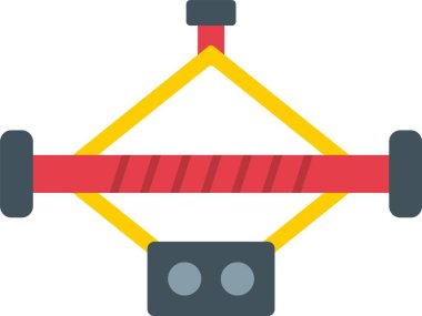 Araba jack düz simgesi tasarım