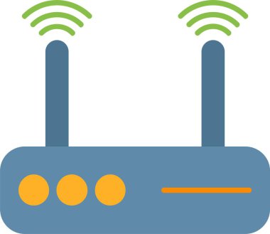 Modem Düz Simge Tasarımı