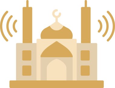 Adhan Düz Simge Tasarımı