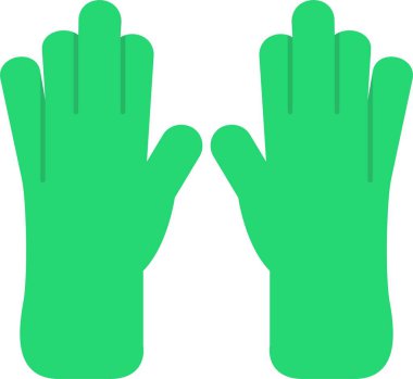 Deri Eldivenler Düz Simge Tasarımı