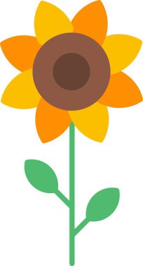 Ayçiçeği düz simgesi tasarım