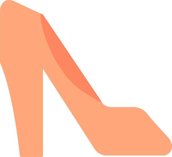 High Heels Flat Icon Design