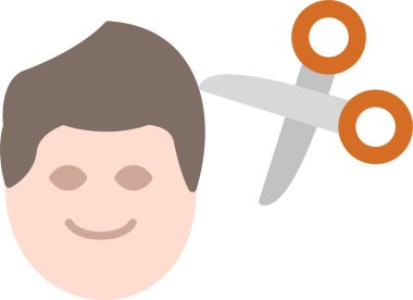 Berber Düz Simge Tasarımı