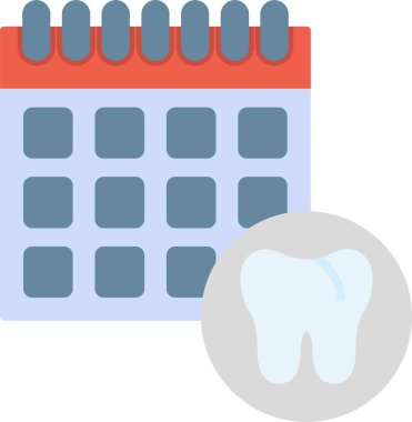 Diş Zamanlaması Düz Simge Tasarımı