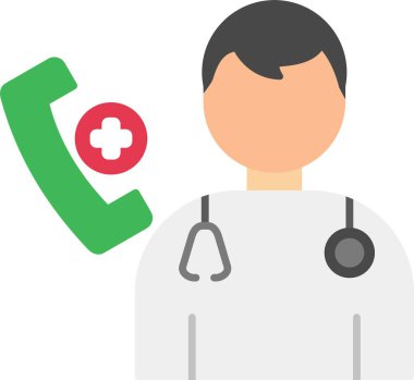 Telefon Çağrısı Düz Simge Tasarımı