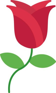 Rose Düz Simge Tasarımı