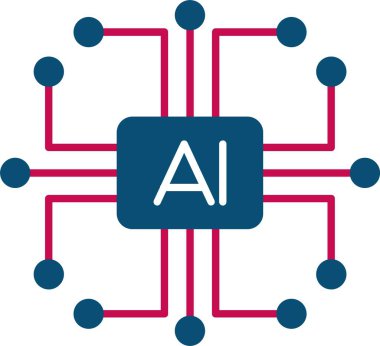 Yapay Zeka Düz Simge Tasarımı