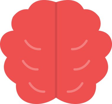 Beyin Düz Simgesi Tasarımı