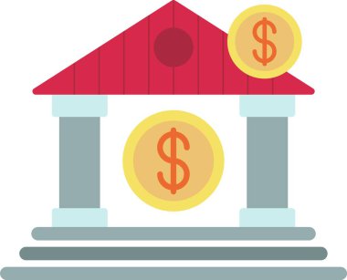 Banka düz simgesi tasarım