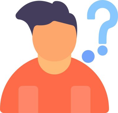 Soru Düz Simge Tasarımı