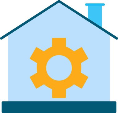 Akıllı Ev Düz Simgesi Tasarımı