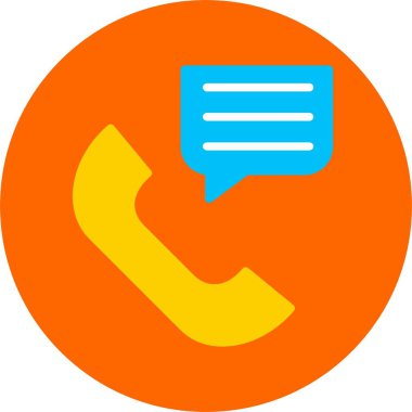 İletişim Düz Simgesi Tasarımı