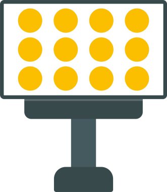 Stadyum Işıkları Düz Simge Tasarımı