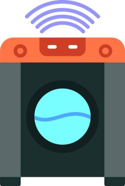 Akıllı Yıkama Makinesi Düz Simge Tasarımı