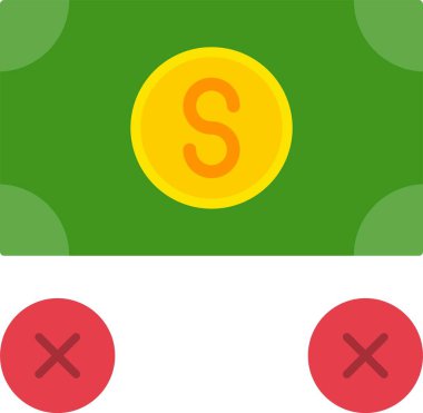 Para Düz Simgesi Tasarımı Yok