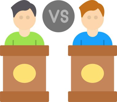 Tartışma Düz Simgesi Tasarımı