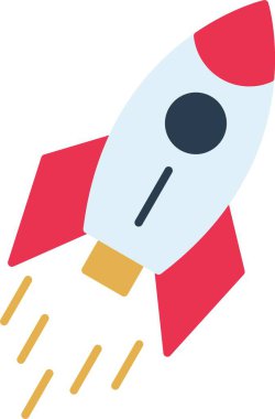 Rocket Düz Simge Tasarımı