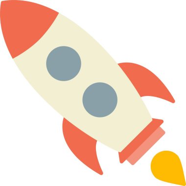 Rocket Düz Simge Tasarımı
