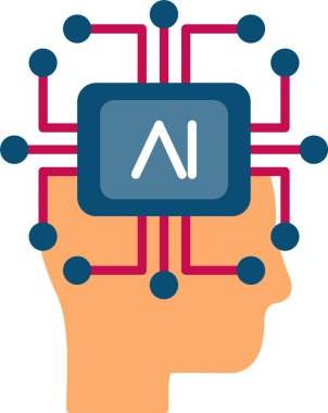 Yapay Zeka Düz Simge Tasarımı