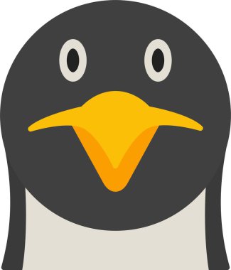 Penguen Düz Simge Tasarımı