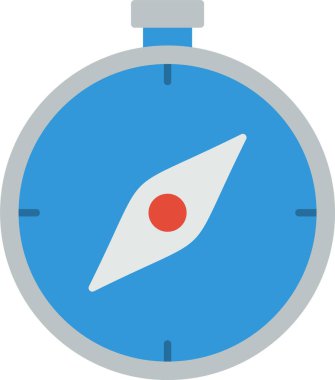 Pusula Düz Simge Tasarımı