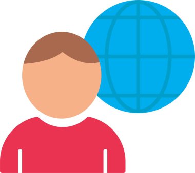 İnsan Etkisi Düz Simge Tasarımı