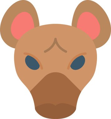 Sırtlan Düz Simgesi Tasarımı