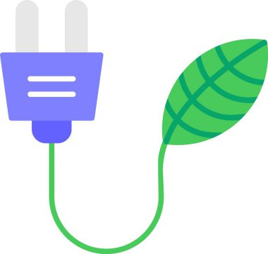 Yeşil Enerji Düz Simge Tasarımı