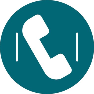 Telefon Çağrısı Düz Simge Tasarımı