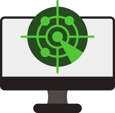 Radar Düz Simge Tasarımı