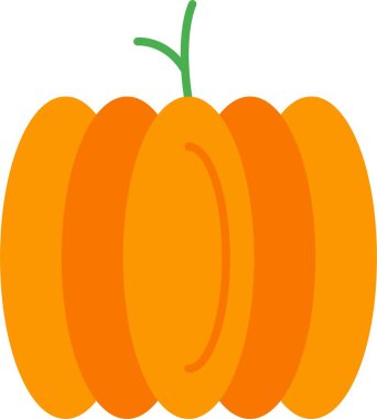 Balkabağı Düz Simge Tasarımı