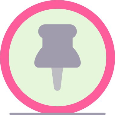 Kağıt Kıskacı Düz Simge Tasarımı